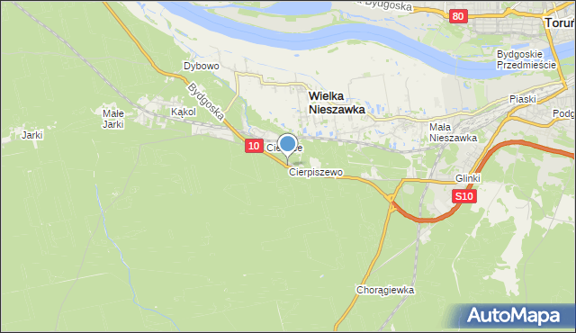 mapa Cierpiszewo, Cierpiszewo na mapie Targeo